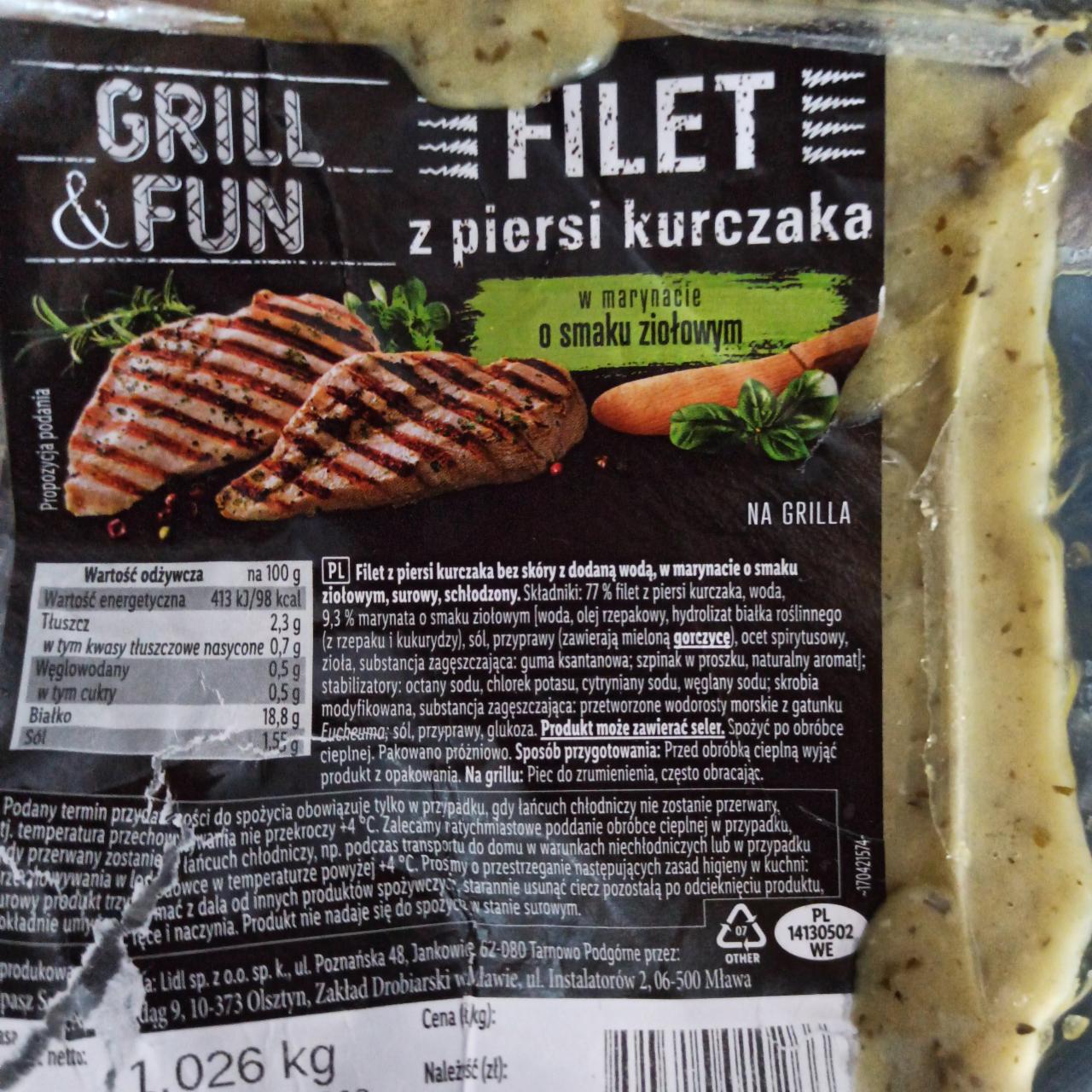 Zdjęcia - Filet z piersi kurczaka grill&fun