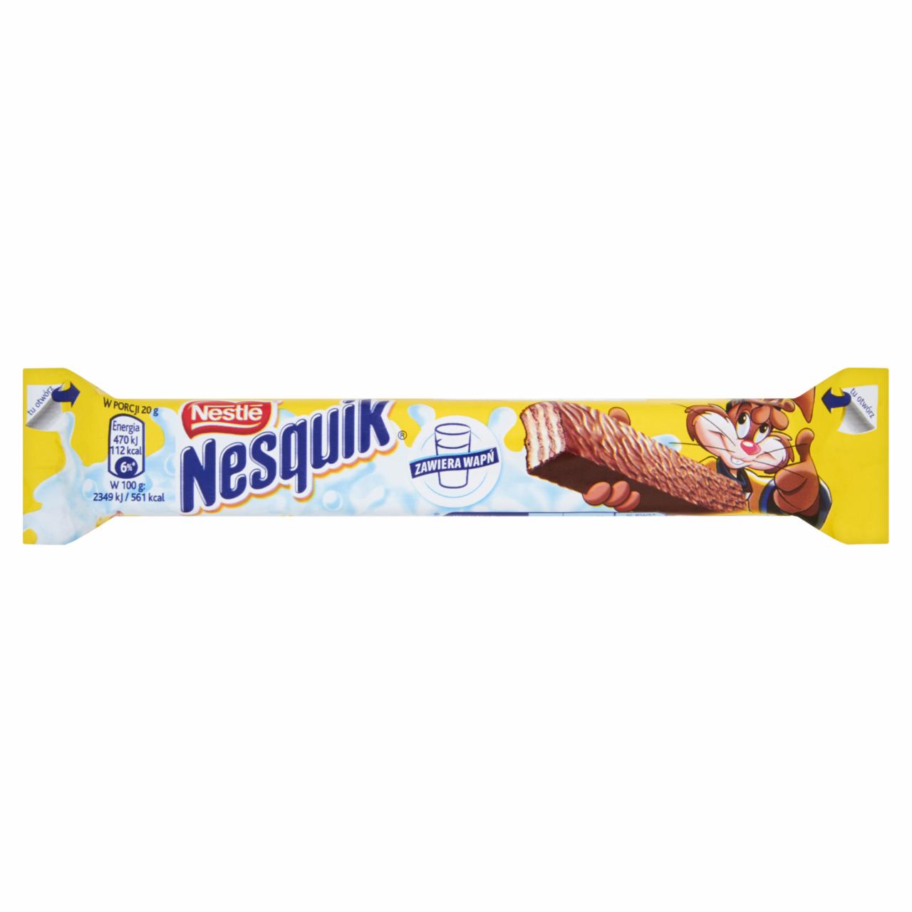 Zdjęcia - Nesquik Delikatny wafel w mlecznej czekoladzie przekładany kremem mlecznym 20 g