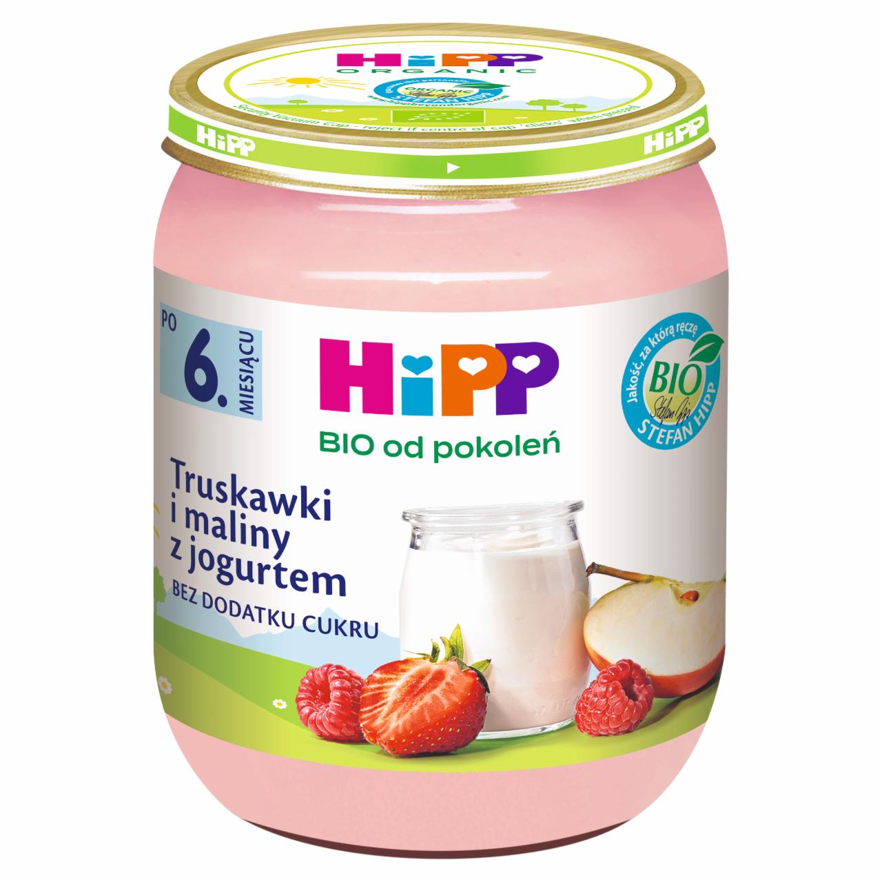 Zdjęcia - HiPP BIO Truskawki i maliny z jogurtem po 6. miesiącu 160 g
