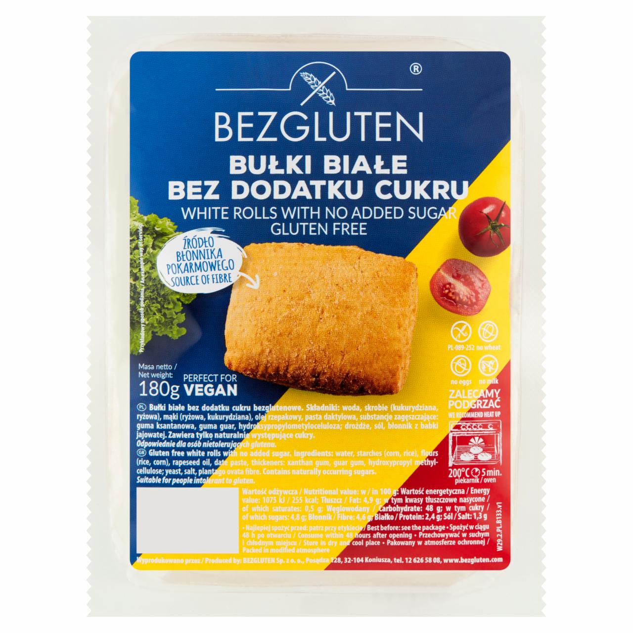 Zdjęcia - Bezgluten Bułki białe bez dodatku cukru 180 g