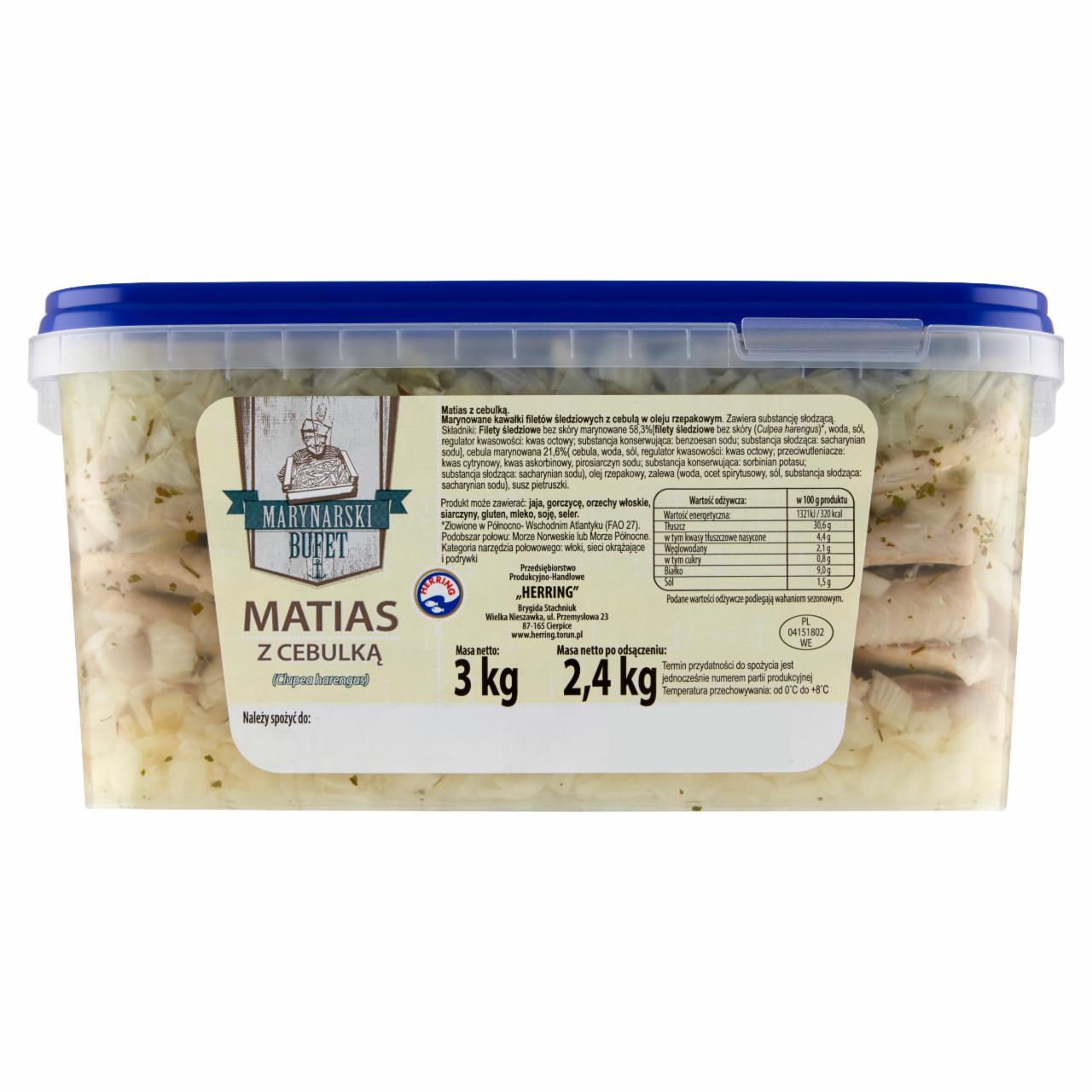 Zdjęcia - Herring Marynarski bufet Matias z cebulką 3 kg