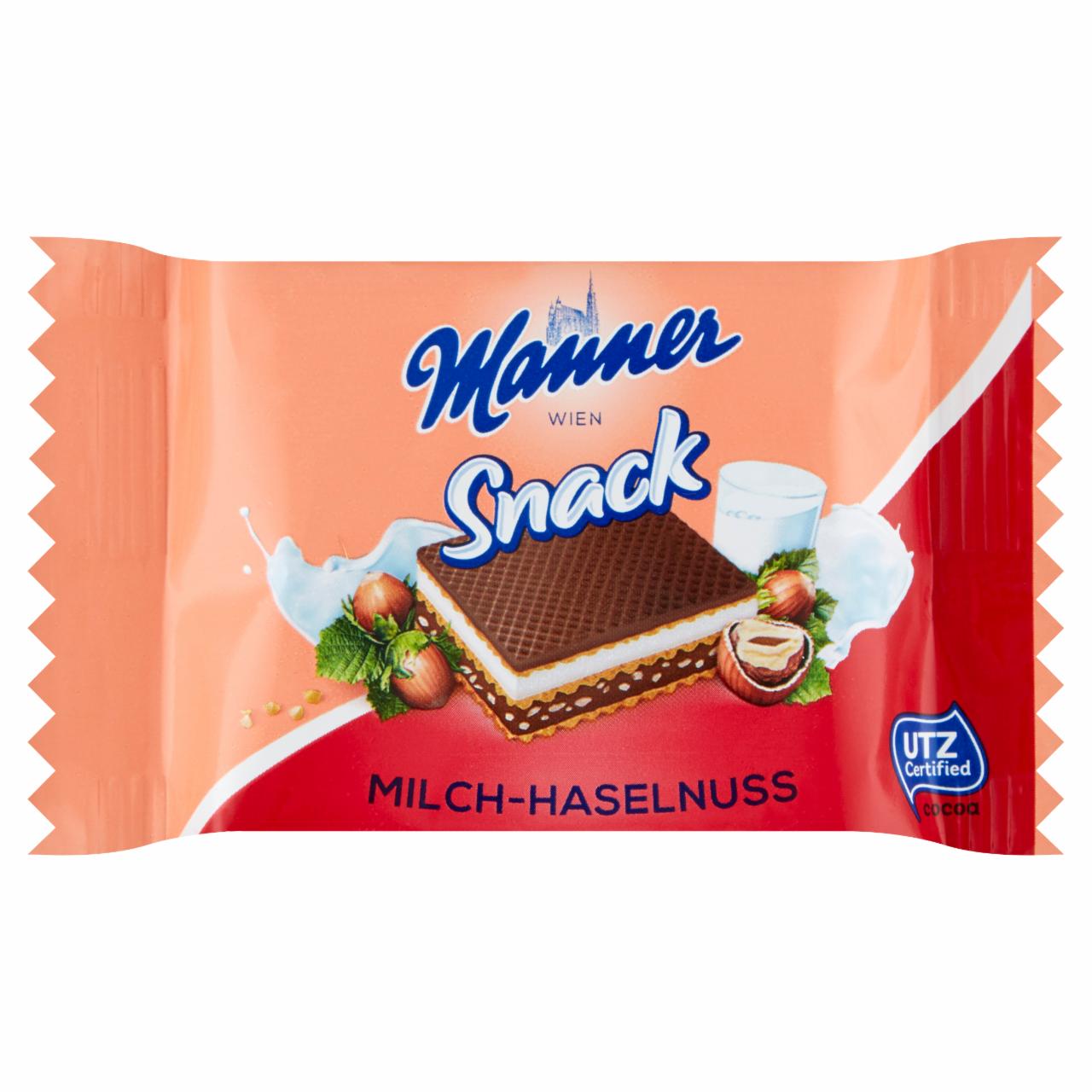 Zdjęcia - Manner Chrupkie wafle z kremem z orzechów laskowych 25 g