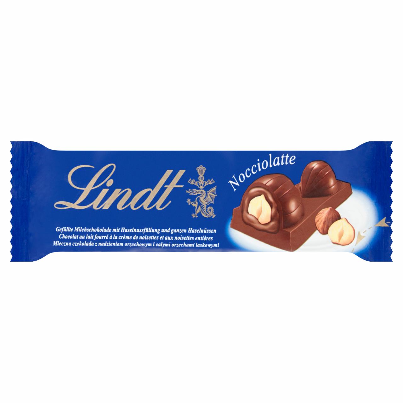Zdjęcia - Lindt Nocciolatte Baton z mlecznej czekolady z nadzieniem orzechowym i orzechami laskowymi 40 g