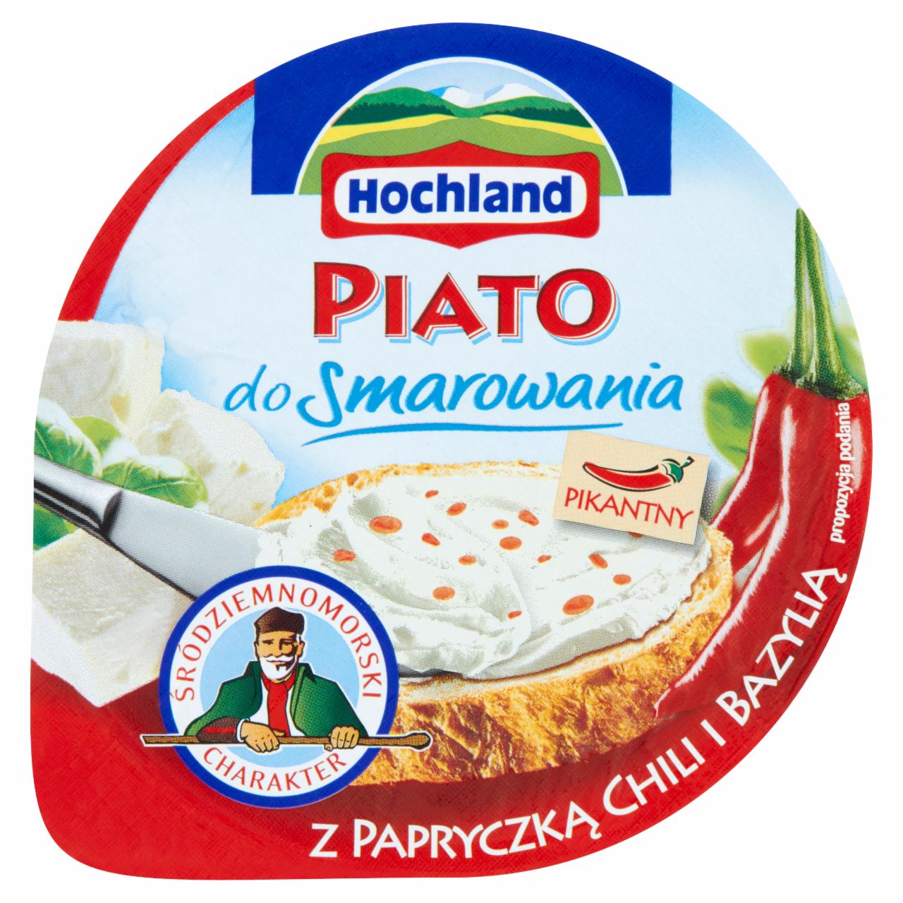 Zdjęcia - Hochland Piato do smarowania z papryczką chili i bazylią Ser typu solankowego 150 g