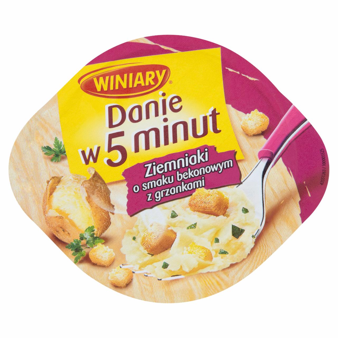 Zdjęcia - Winiary Danie w 5 minut Ziemniaki o smaku bekonowym z grzankami 51 g