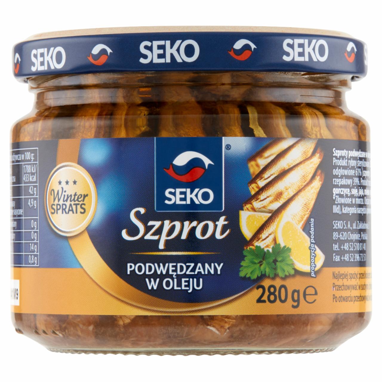 Zdjęcia - Seko Szprot podwędzany w oleju 280 g