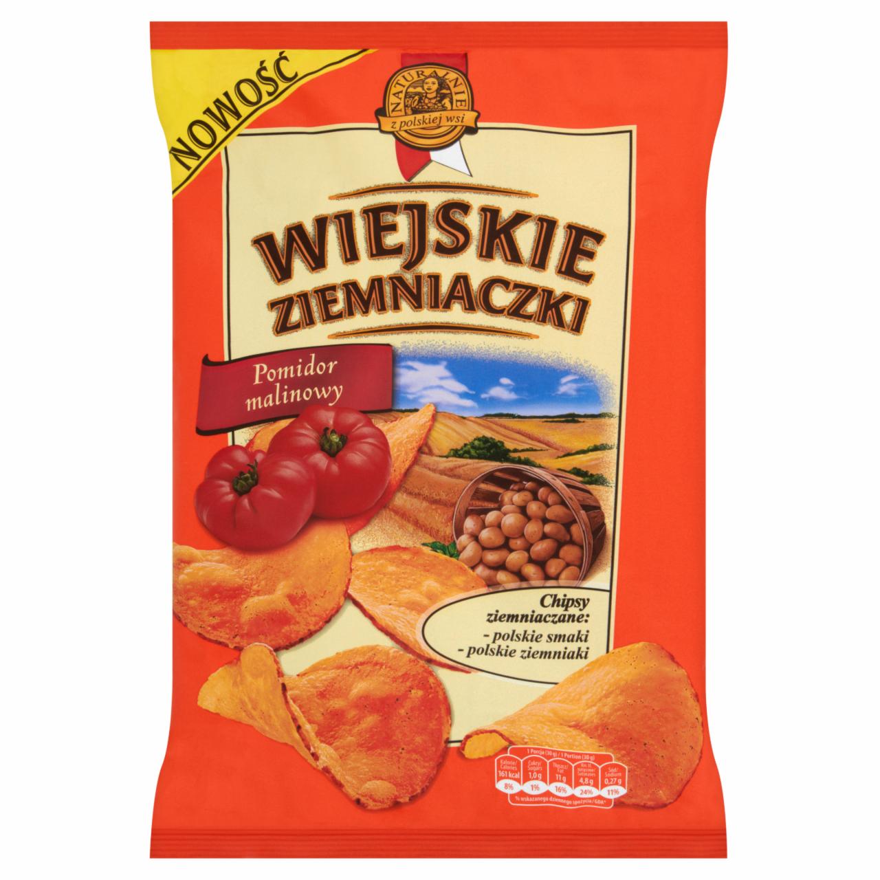 Zdjęcia - Wiejskie Ziemniaczki Pomidor malinowy Chipsy ziemniaczane 130 g