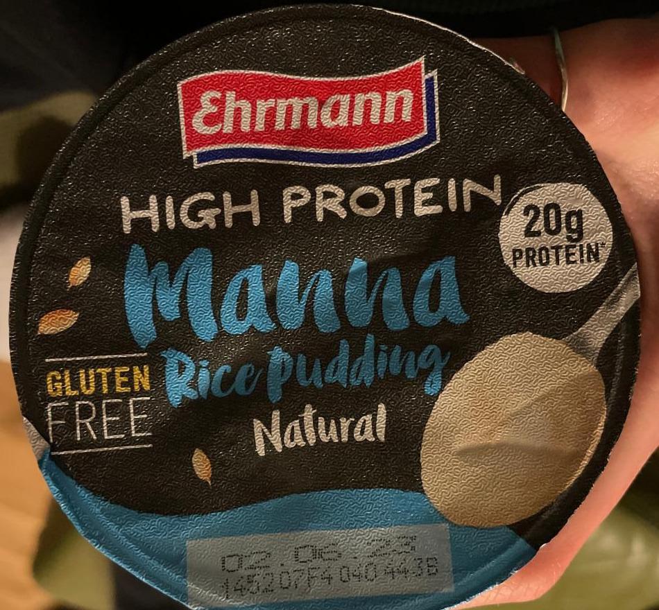 Zdjęcia - High protein manna rice pudding natural Ehrmann