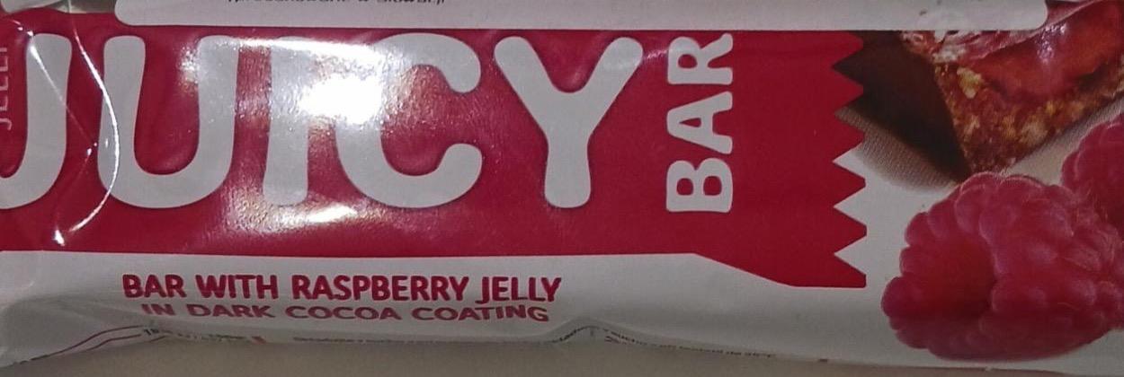 Zdjęcia - Juicy Bar Bar with raspberry jelly in dark cocoa coating