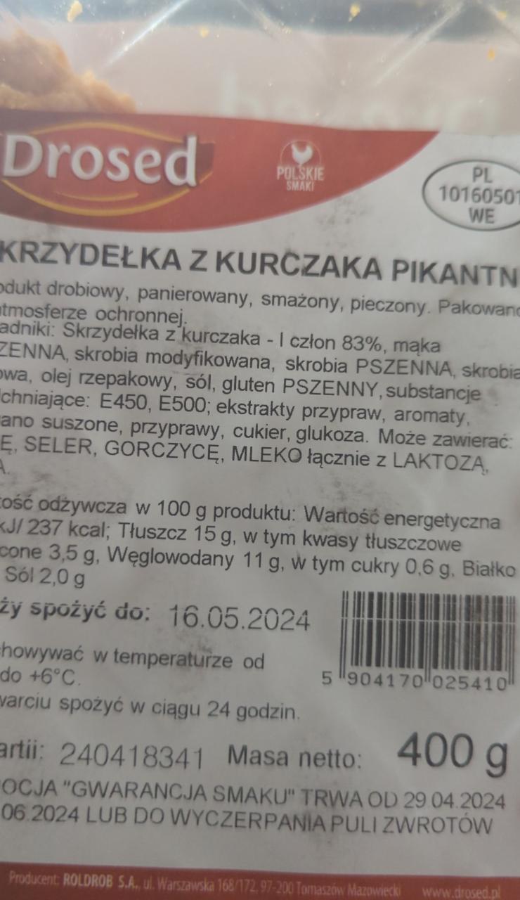 Zdjęcia - Skrzydełka z kurczaka pikantne Drosed