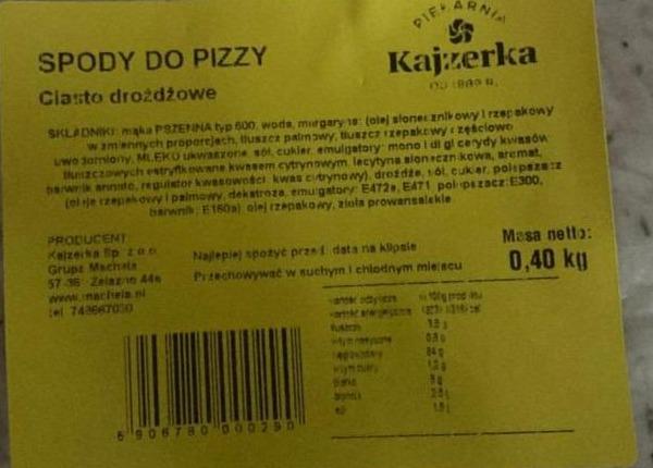 Zdjęcia - Spody do pizzy ciasto drożdżowe Kajzerka