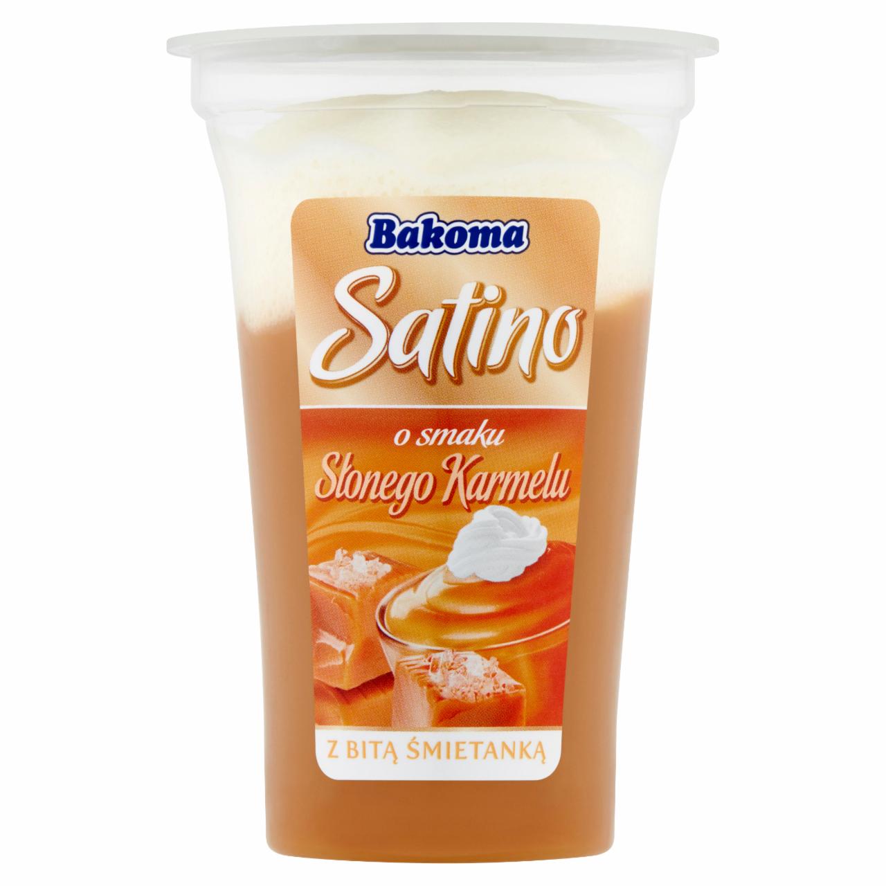 Zdjęcia - Bakoma Satino Deser o smaku słonego karmelu z bitą śmietanką 165 g