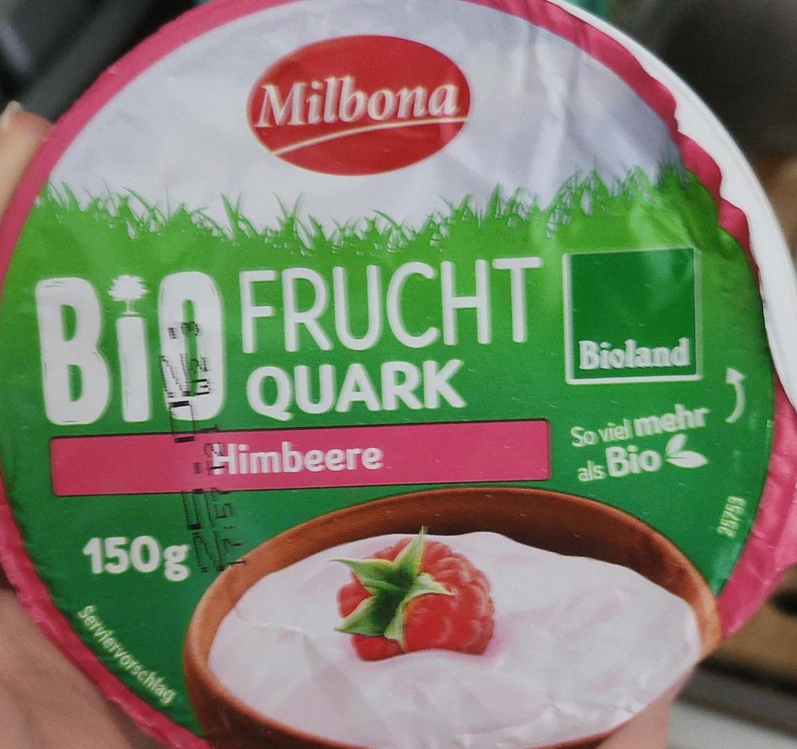 Zdjęcia - bio Frucht quark Himbeere Milbona