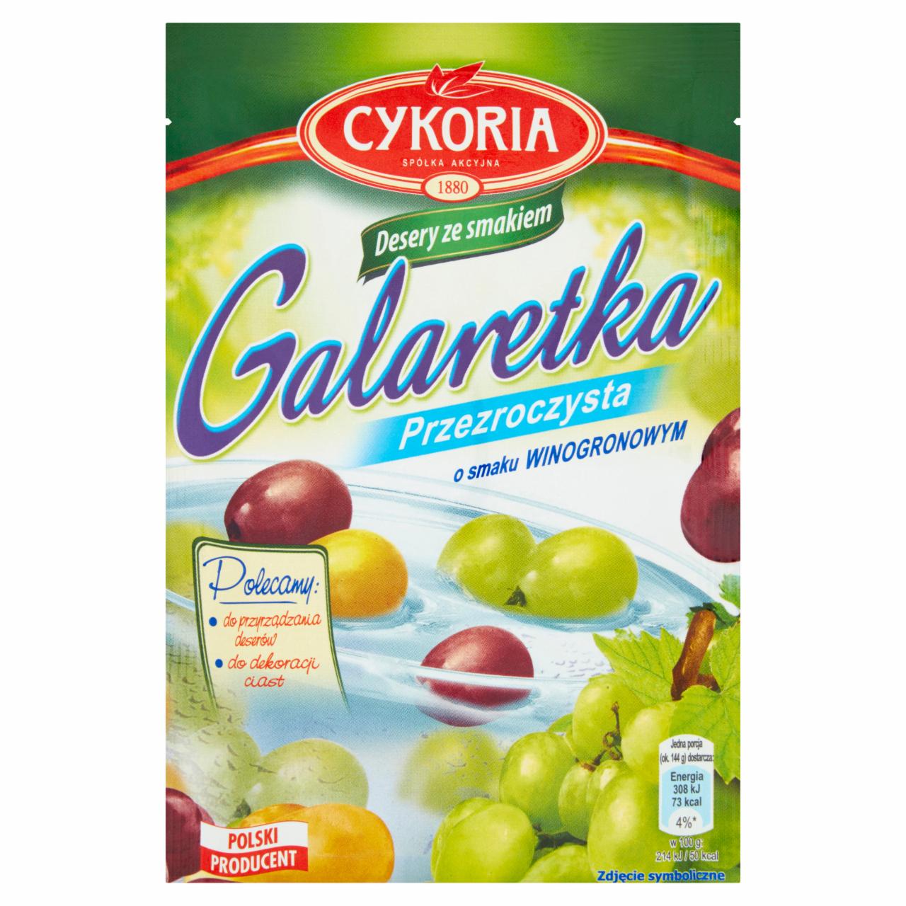 Zdjęcia - Cykoria Galaretka przezroczysta o smaku winogronowym 75 g