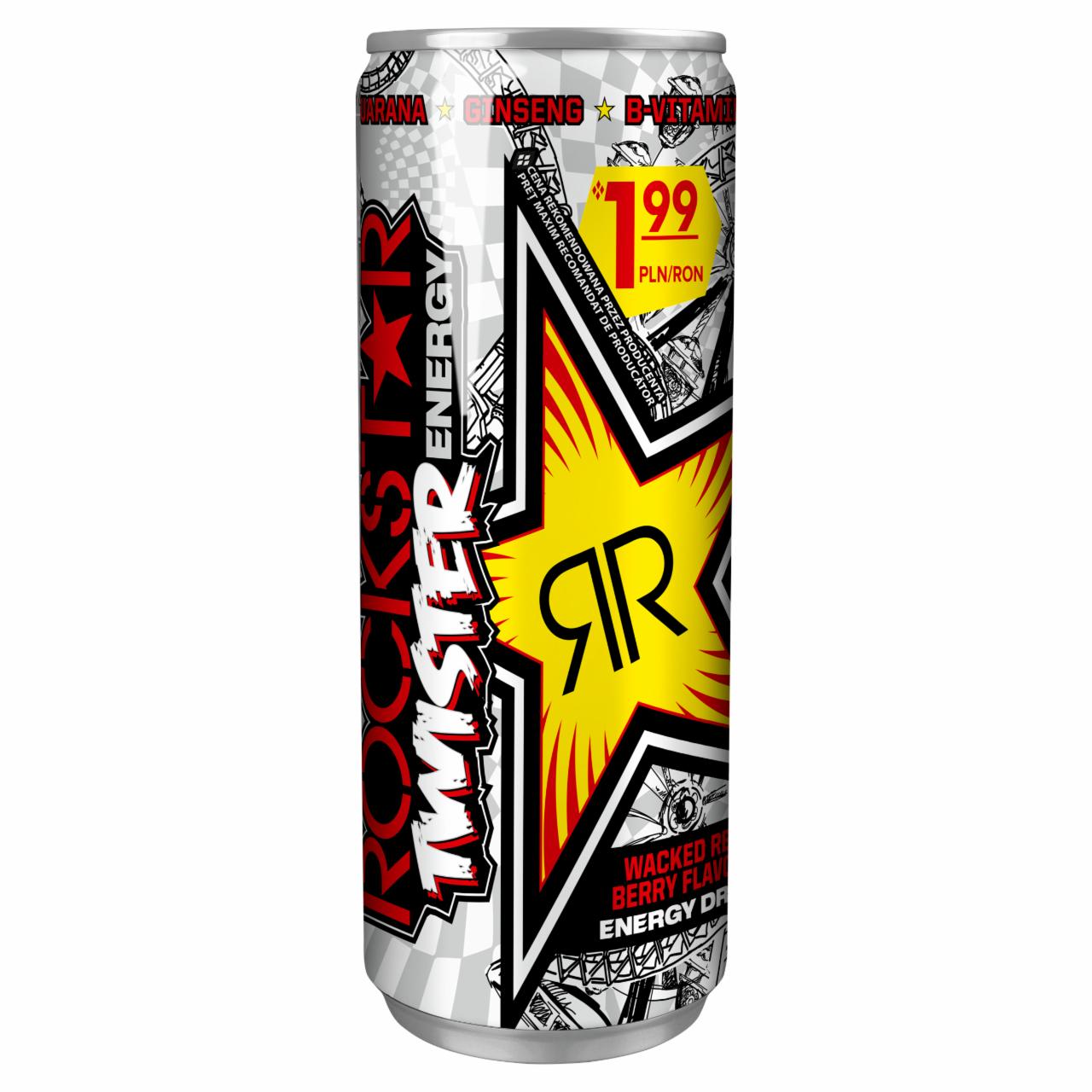 Zdjęcia - Rockstar Gazowany napój energetyzujący o smaku czerwonych owoców jagodowych 250 ml