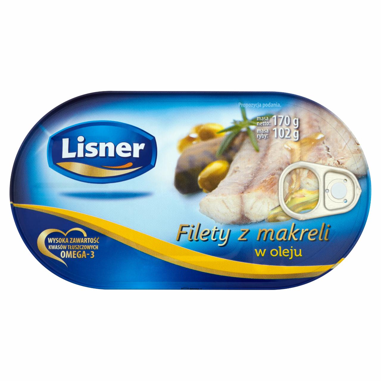 Zdjęcia - Lisner Filety z makreli w oleju 170 g