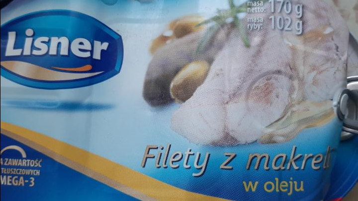Zdjęcia - Lisner Filety z makreli w oleju 170 g