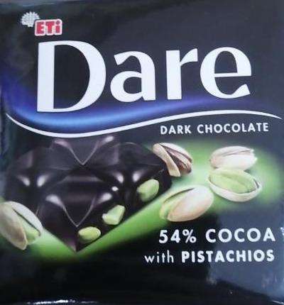 Zdjęcia - Dark chocolate with pistachios Dare