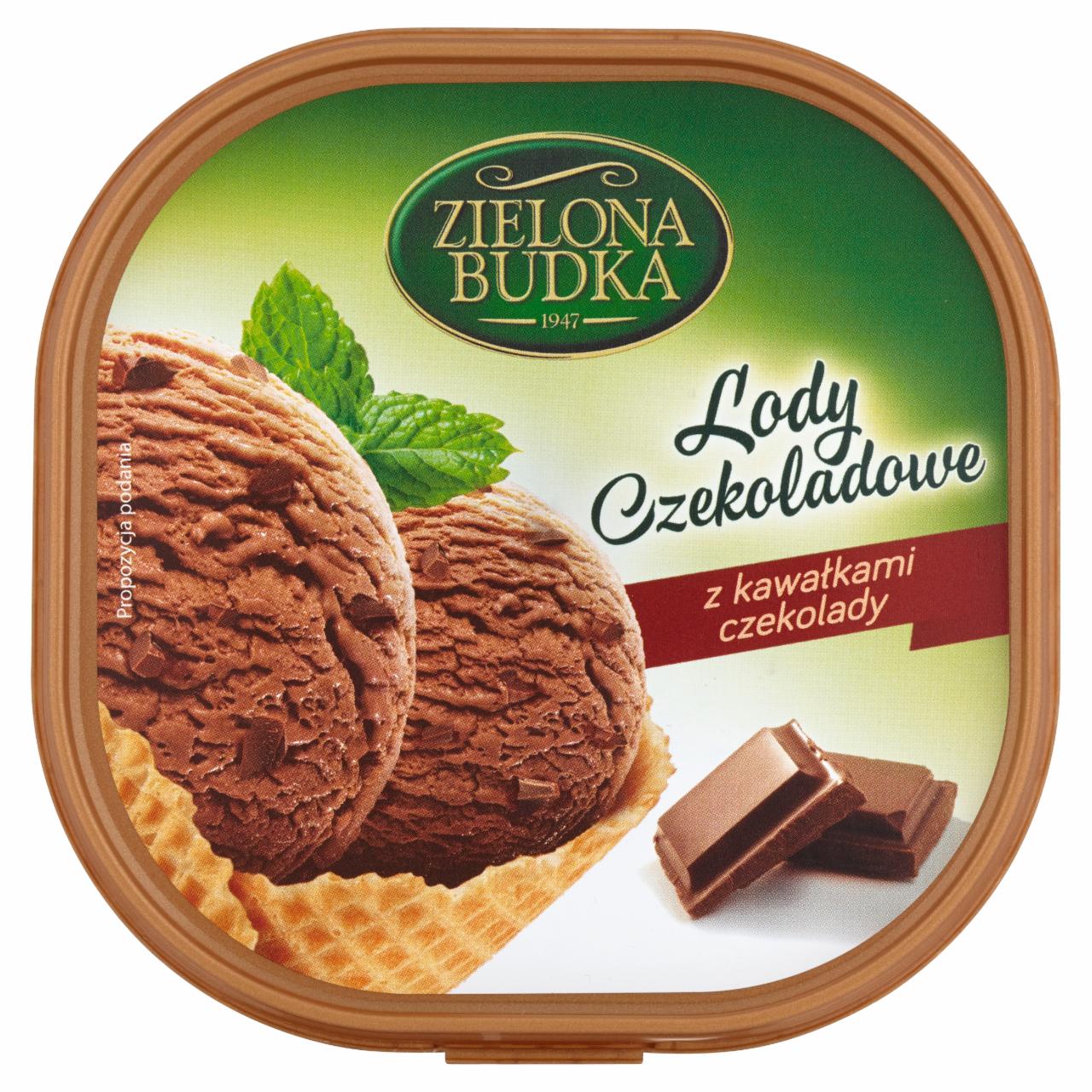 Zdjęcia - Zielona Budka Lody czekoladowe z kawałkami czekolady 500 ml
