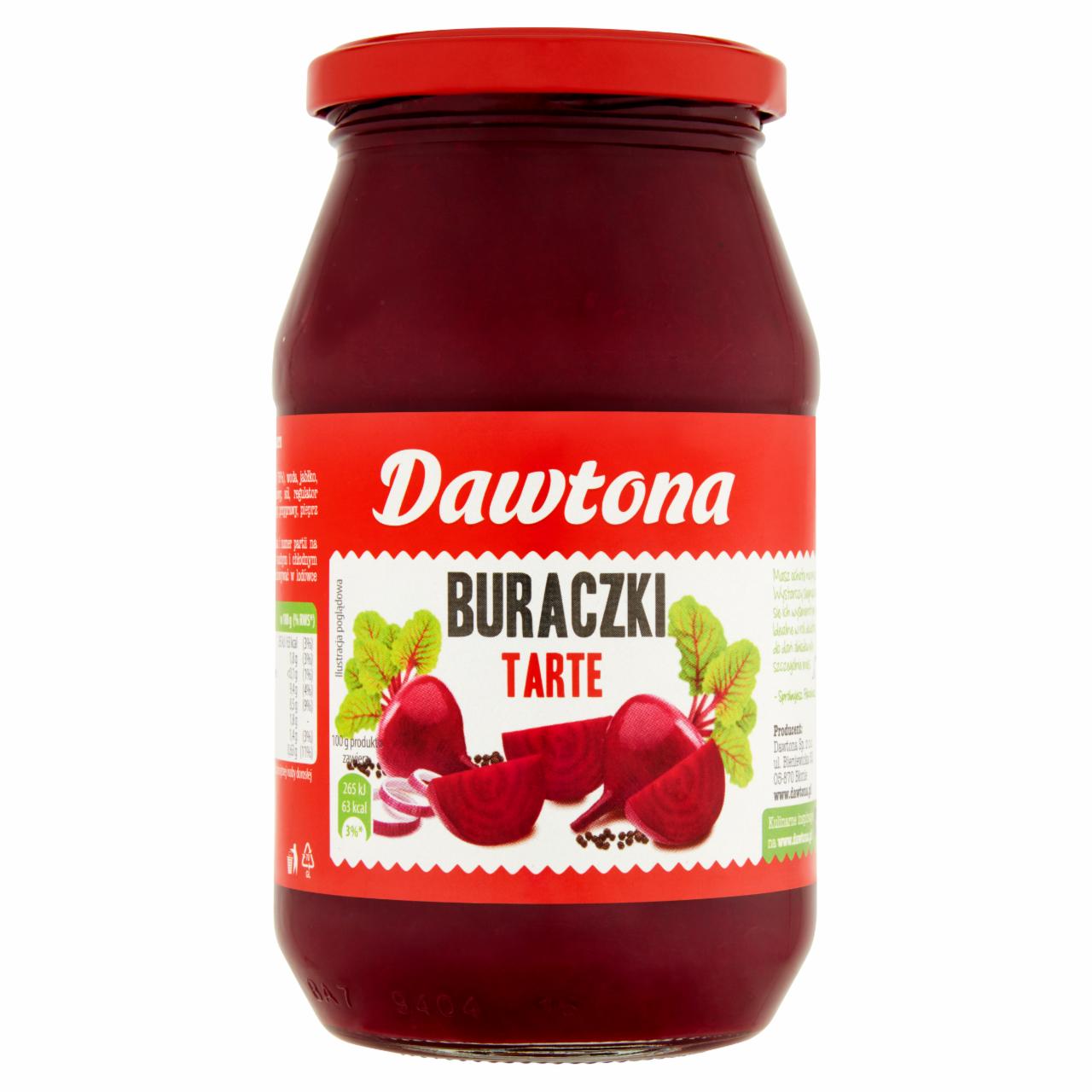 Zdjęcia - Dawtona Buraczki tarte 500 g