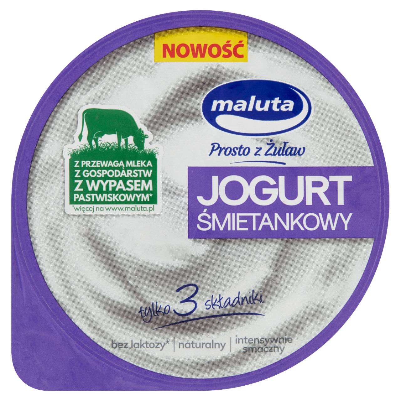Zdjęcia - Maluta Jogurt śmietankowy naturalny bez laktozy 220 g