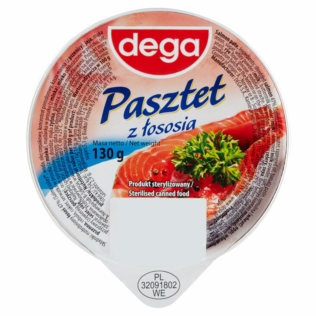 Zdjęcia - dega Pasztet z łososia 130 g