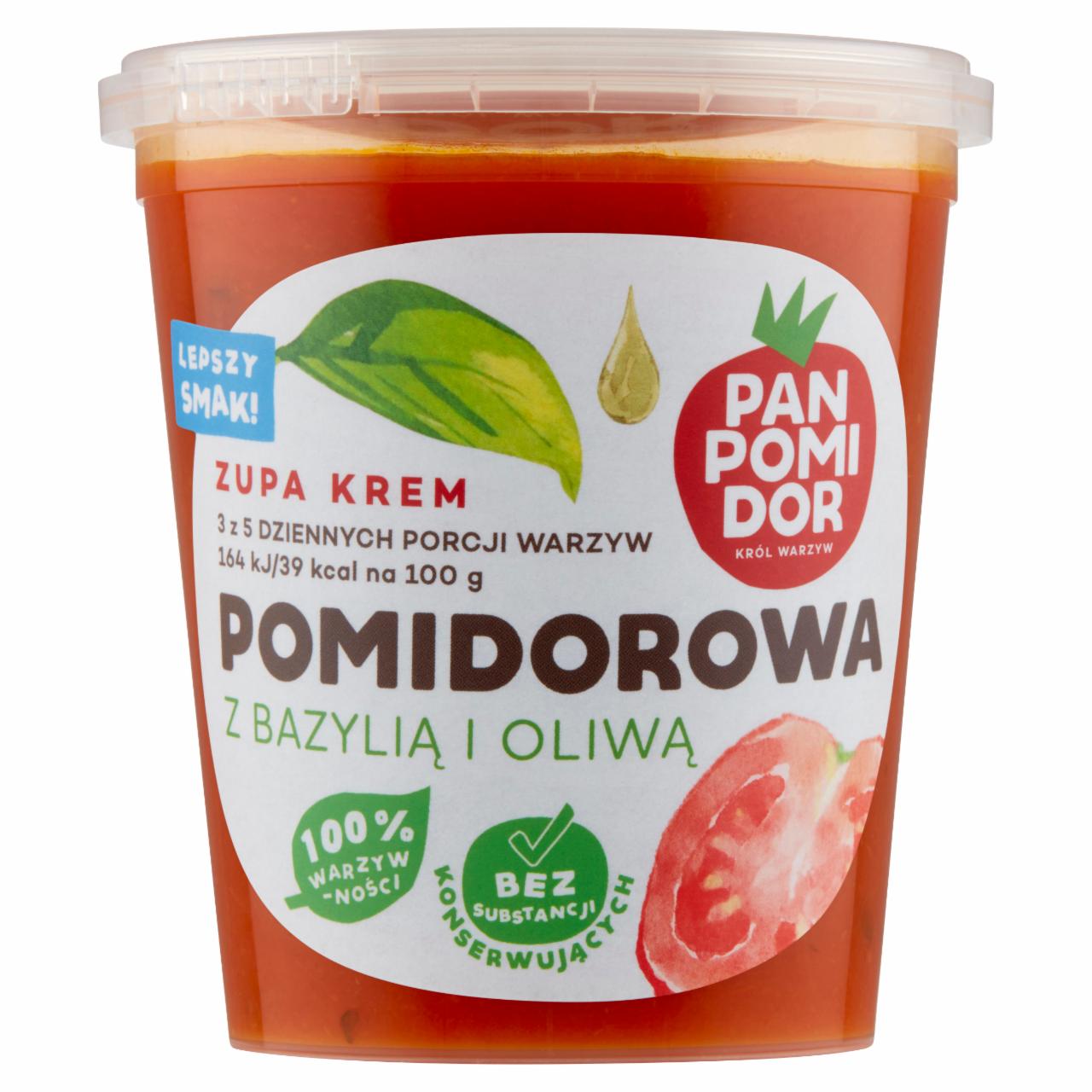 Zdjęcia - Pan Pomidor Zupa krem pomidorowa z bazylią i oliwą 400 g