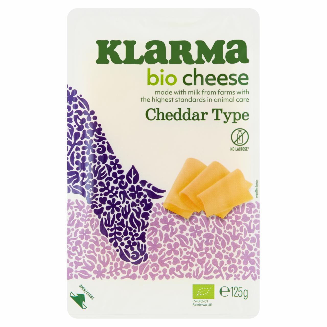 Zdjęcia - Klarma Bio ser typu Cheddar plastry 125 g