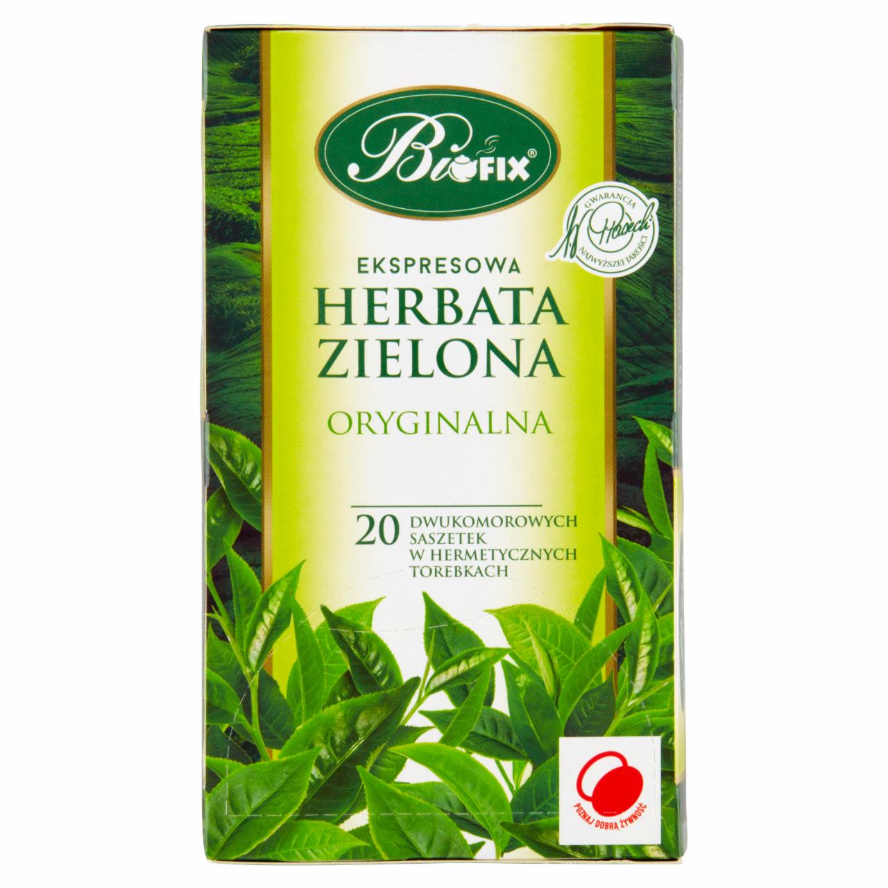 Zdjęcia - Bifix Herbata zielona ekspresowa oryginalna 40 g (20 x 2 g)