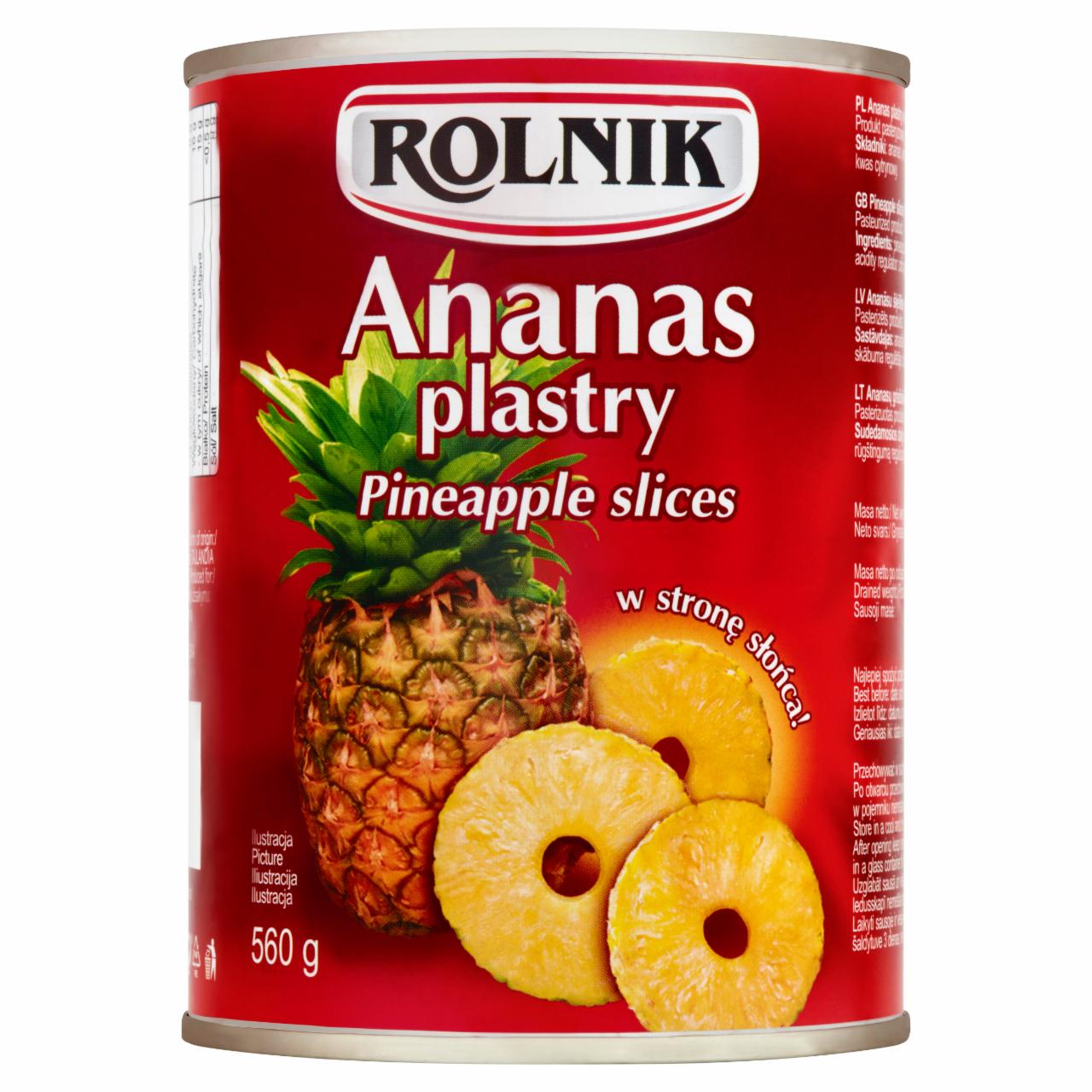 Zdjęcia - Rolnik Ananas plastry 560 g