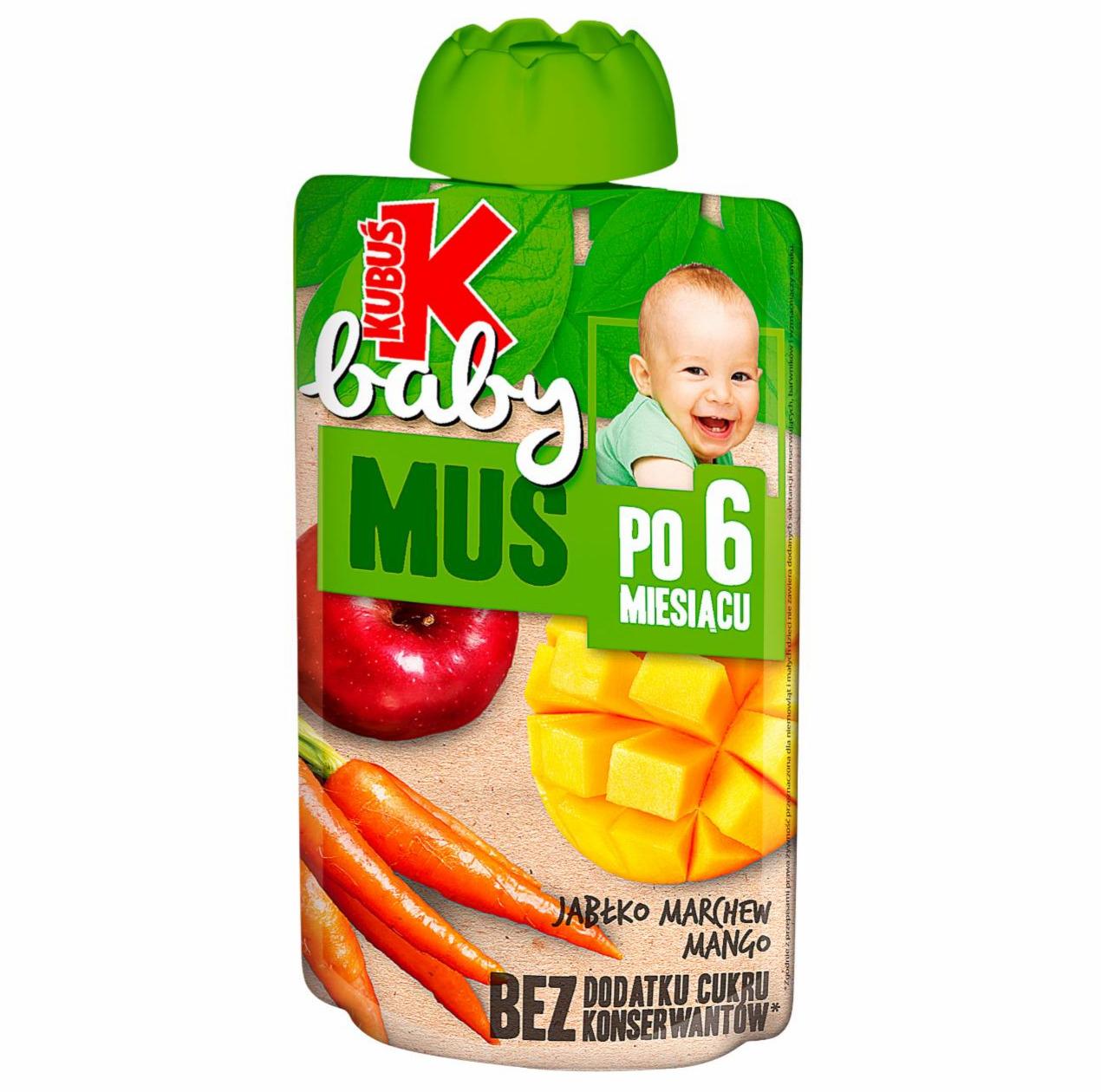 Zdjęcia - Kubuś Baby Mus po 6 miesiącu jabłko marchew mango 100 g