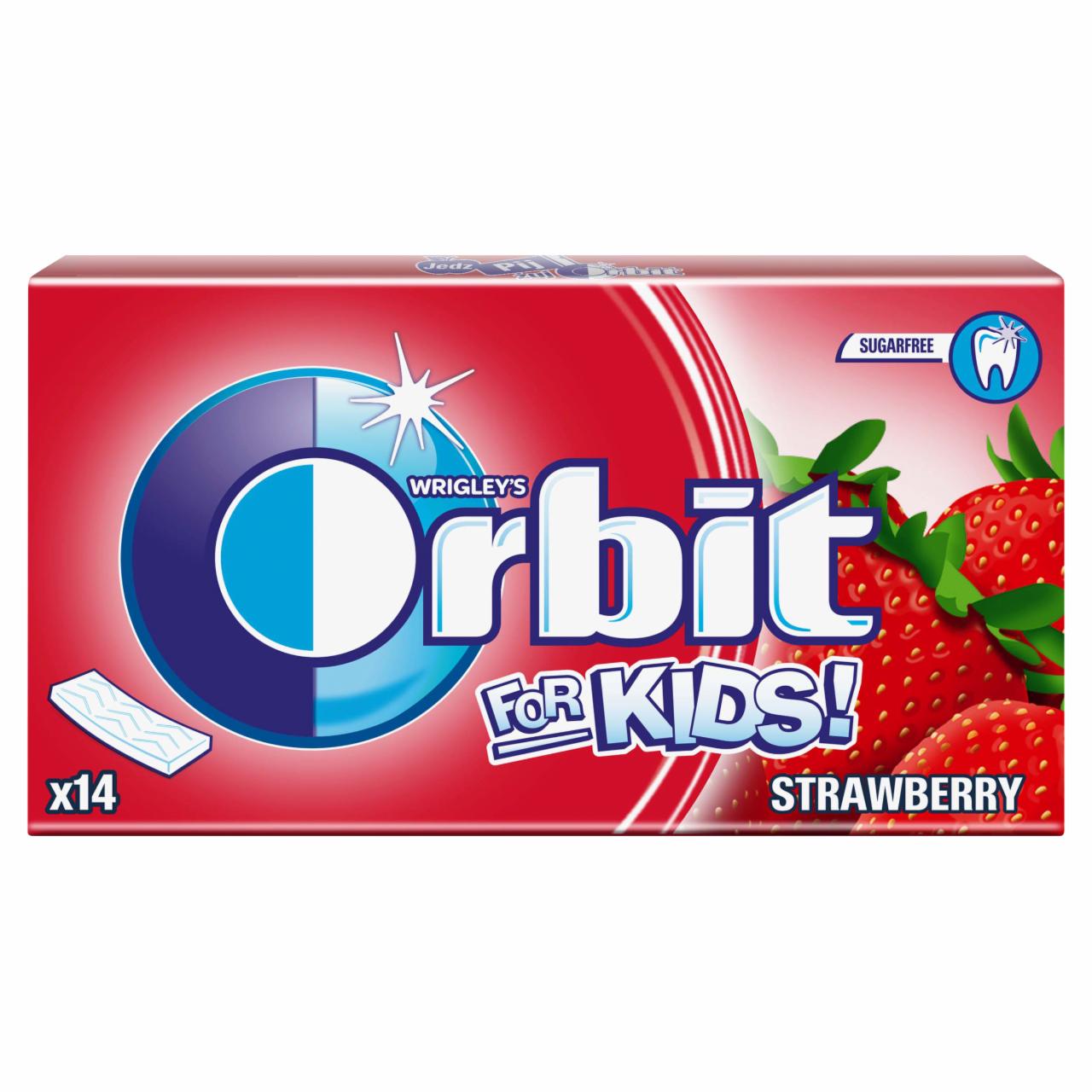 Zdjęcia - Orbit For Kids Strawberry Guma do żucia bez cukru 27 g (14 pasków)
