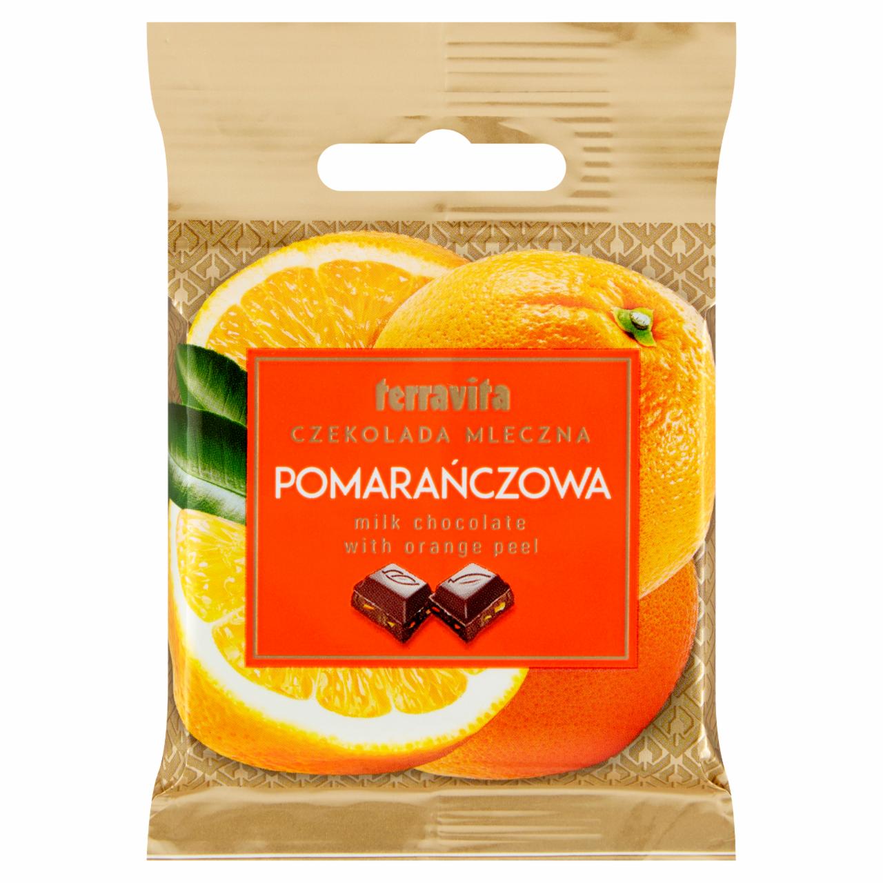 Zdjęcia - Czekolada mleczna pomarańczowa 50 g Terravita