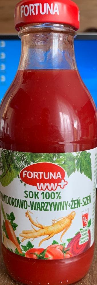 Zdjęcia - Fortuna WW+ Sok 100% pomidorowo-warzywny + żeń-szeń 300 ml