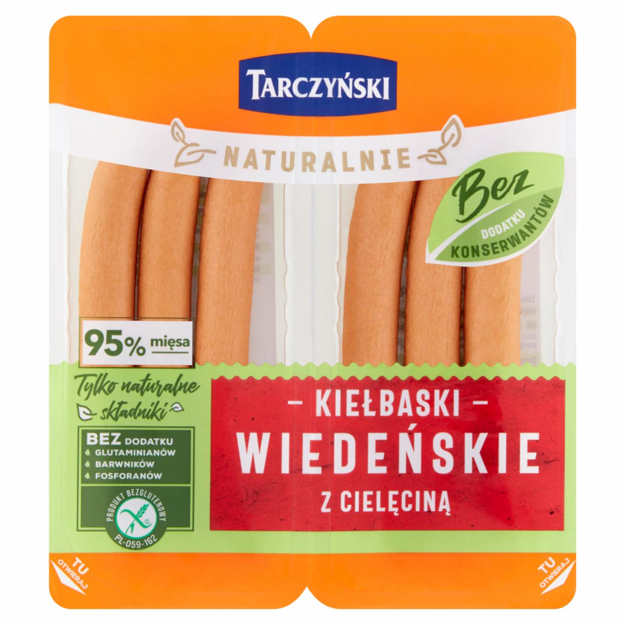 Zdjęcia - Tarczyński Naturalnie Kiełbaski wiedeńskie z cielęciną 180 g (2 x 90 g)