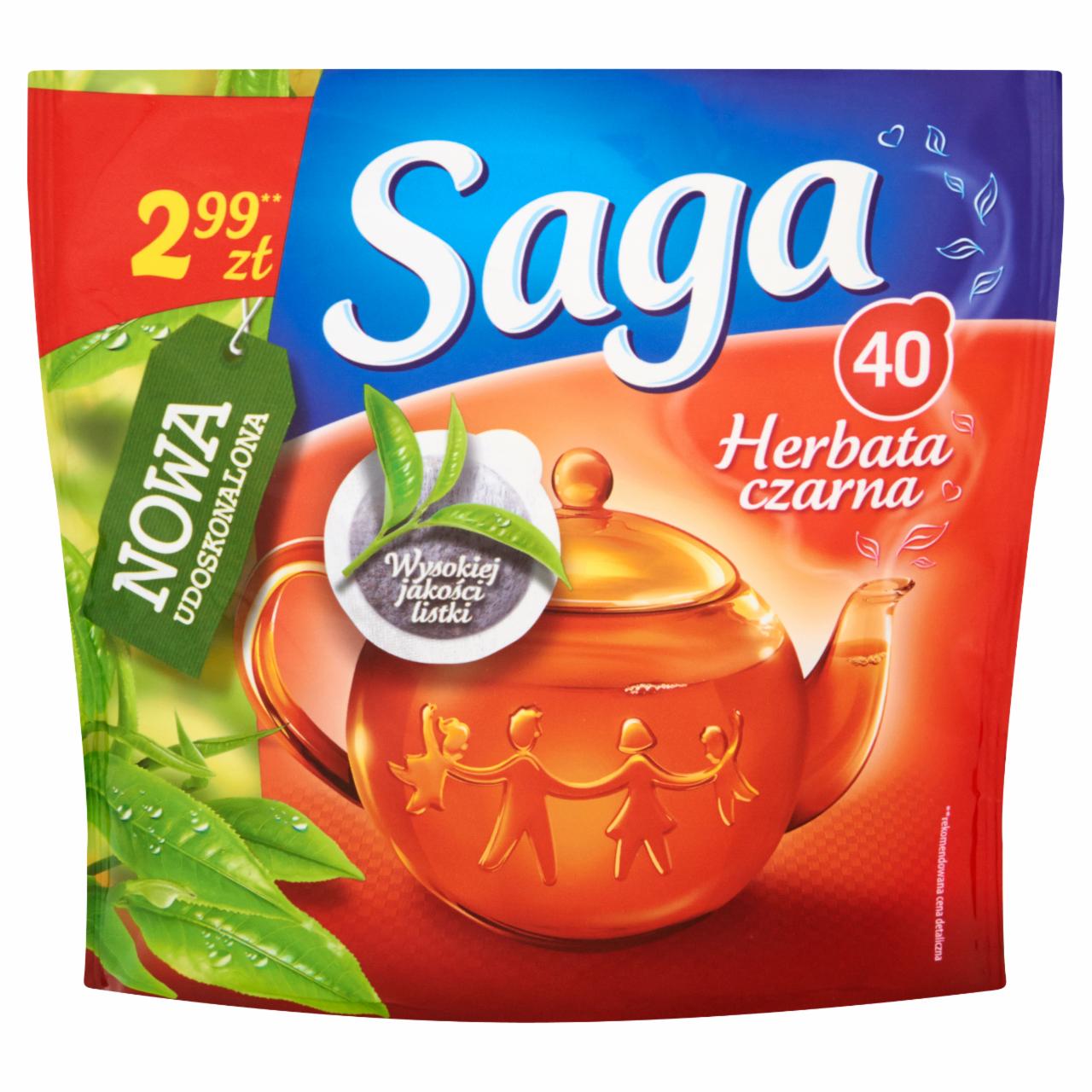 Zdjęcia - Saga Herbata czarna 48 g (40 torebek)