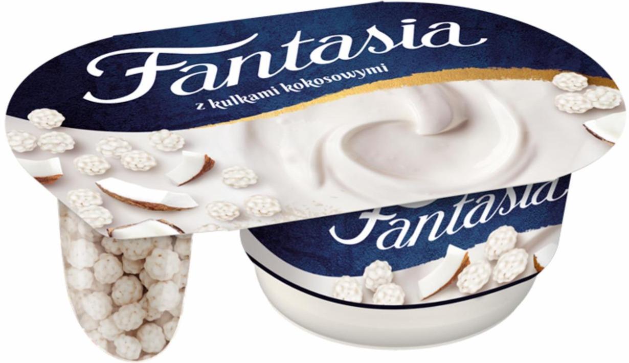 Zdjęcia - Fantasia Jogurt kremowy ze zbożowymi kulkami kokosowymi 98 g