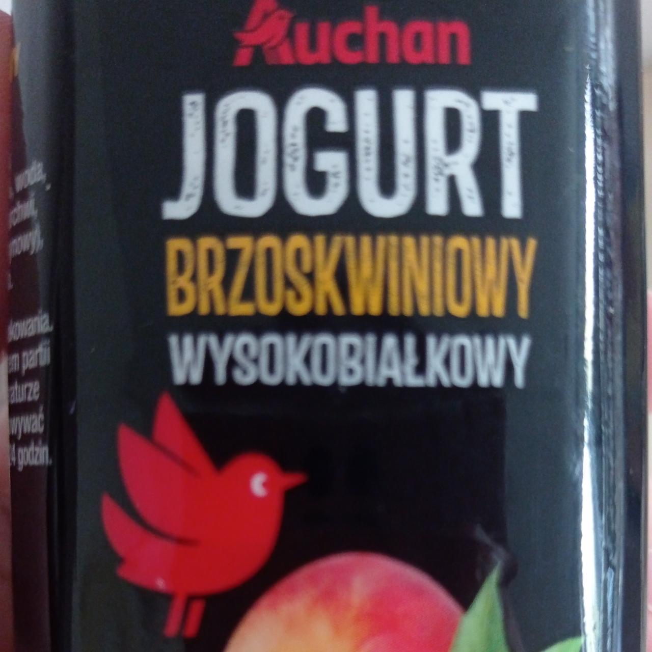 Zdjęcia - Jogurt brzoskwiniowy wysokobiałkowy Auchan