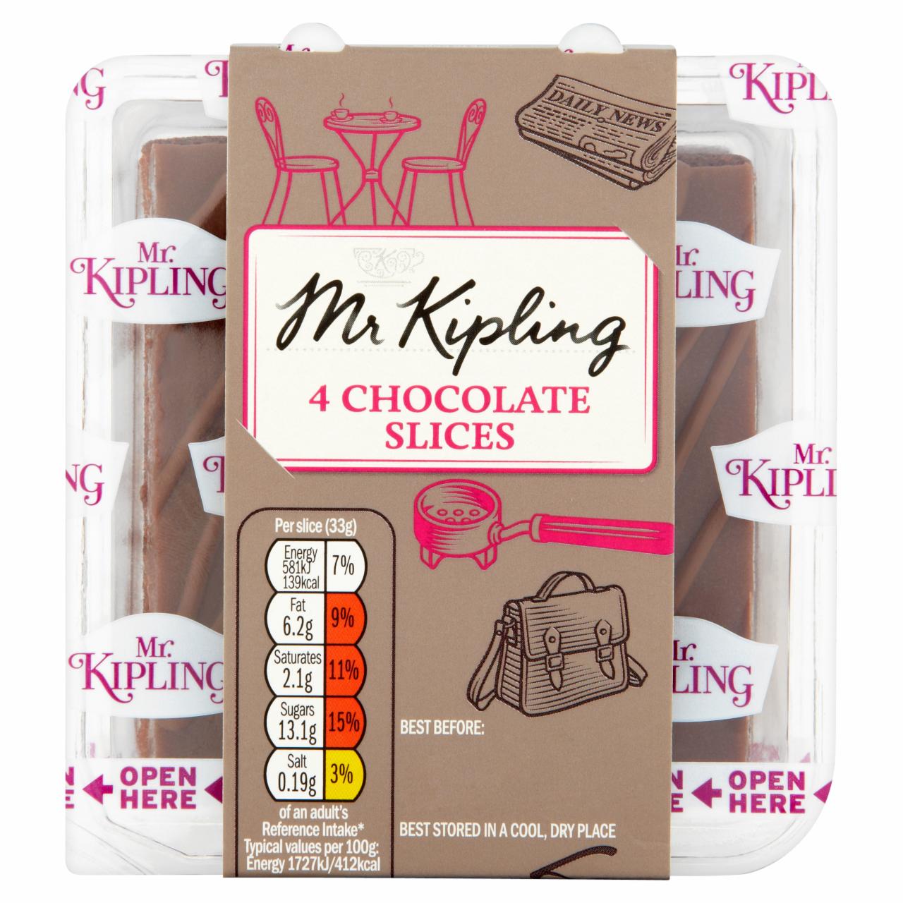 Zdjęcia - Mr Kipling Biszkopt o smaku czekoladowym z nadzieniem o smaku czekoladowym 4 sztuki