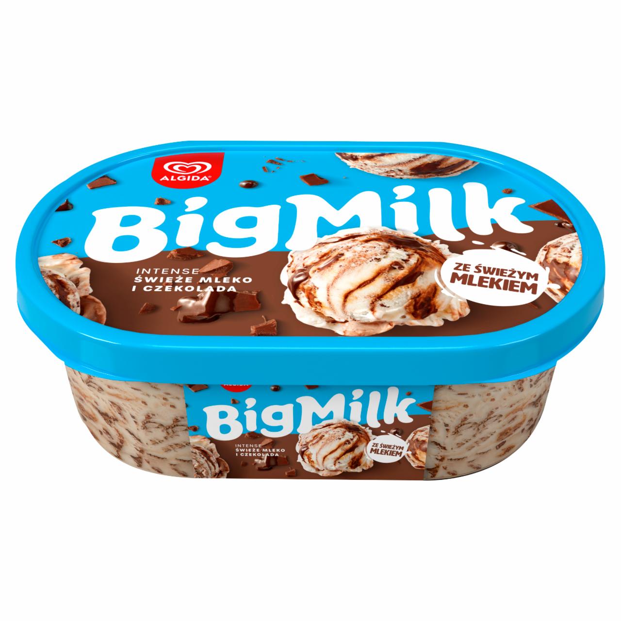 Zdjęcia - Big Milk Intense Lody świeże mleko i czekolada 1000 ml
