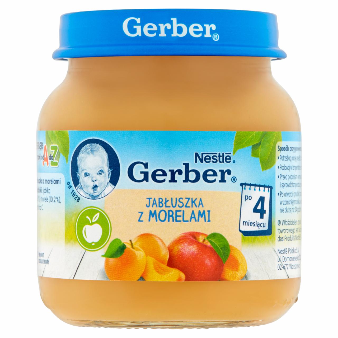 Zdjęcia - Gerber Jabłuszka z morelami dla niemowląt po 4. miesiącu 125 g