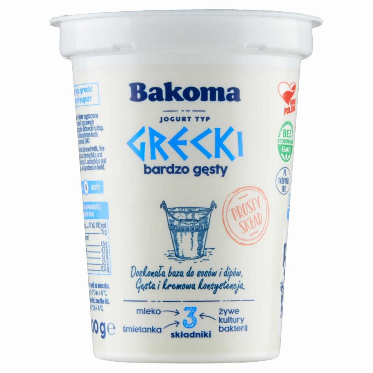 Zdjęcia - Bakoma Jogurt typ grecki 370 g