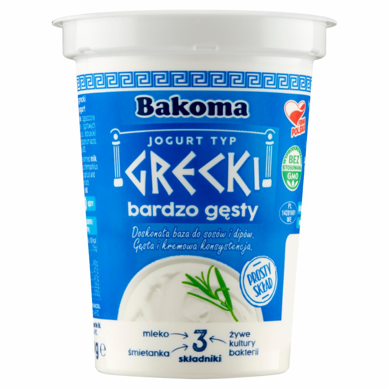 Zdjęcia - Bakoma Jogurt typ grecki 370 g