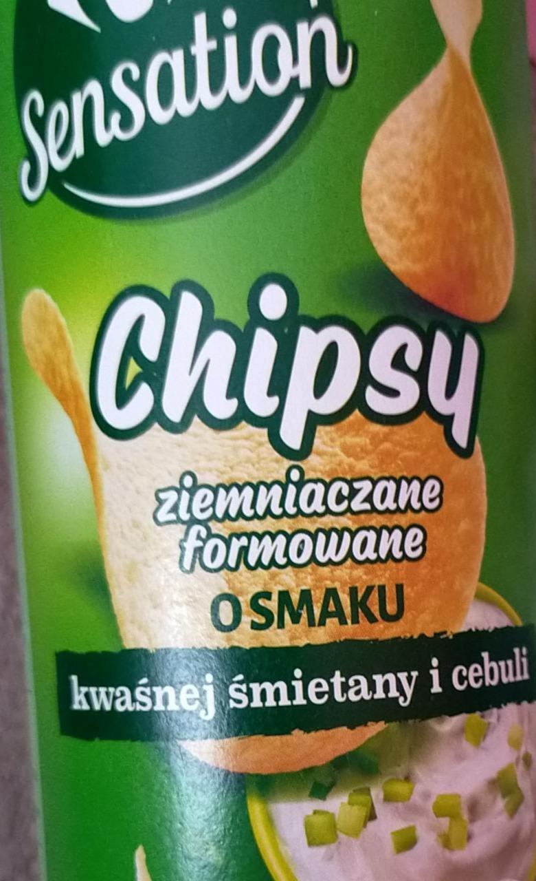 Zdjęcia - chipsy ziemniaczane formowane o smaku kwaśnej śmietany i cebuli sensation