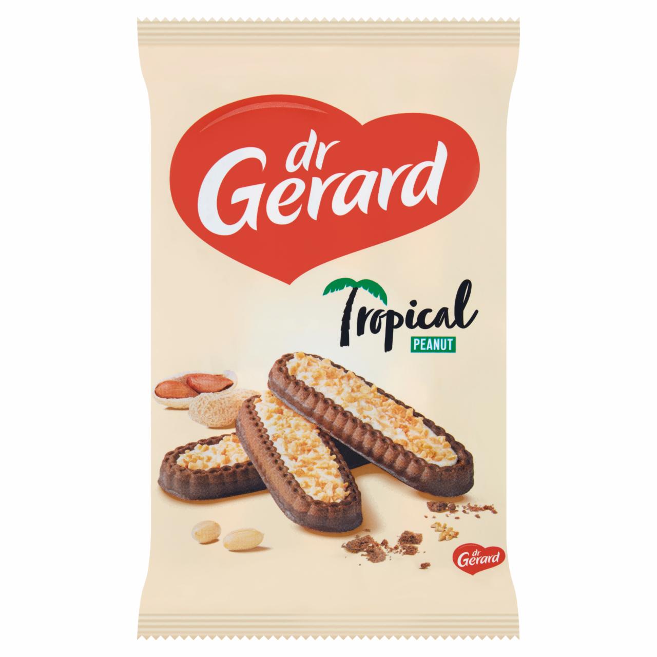 Zdjęcia - dr Gerard Tropical Peanut Herbatniki z kremem o smaku śmietankowym i polewą kakaową 300 g