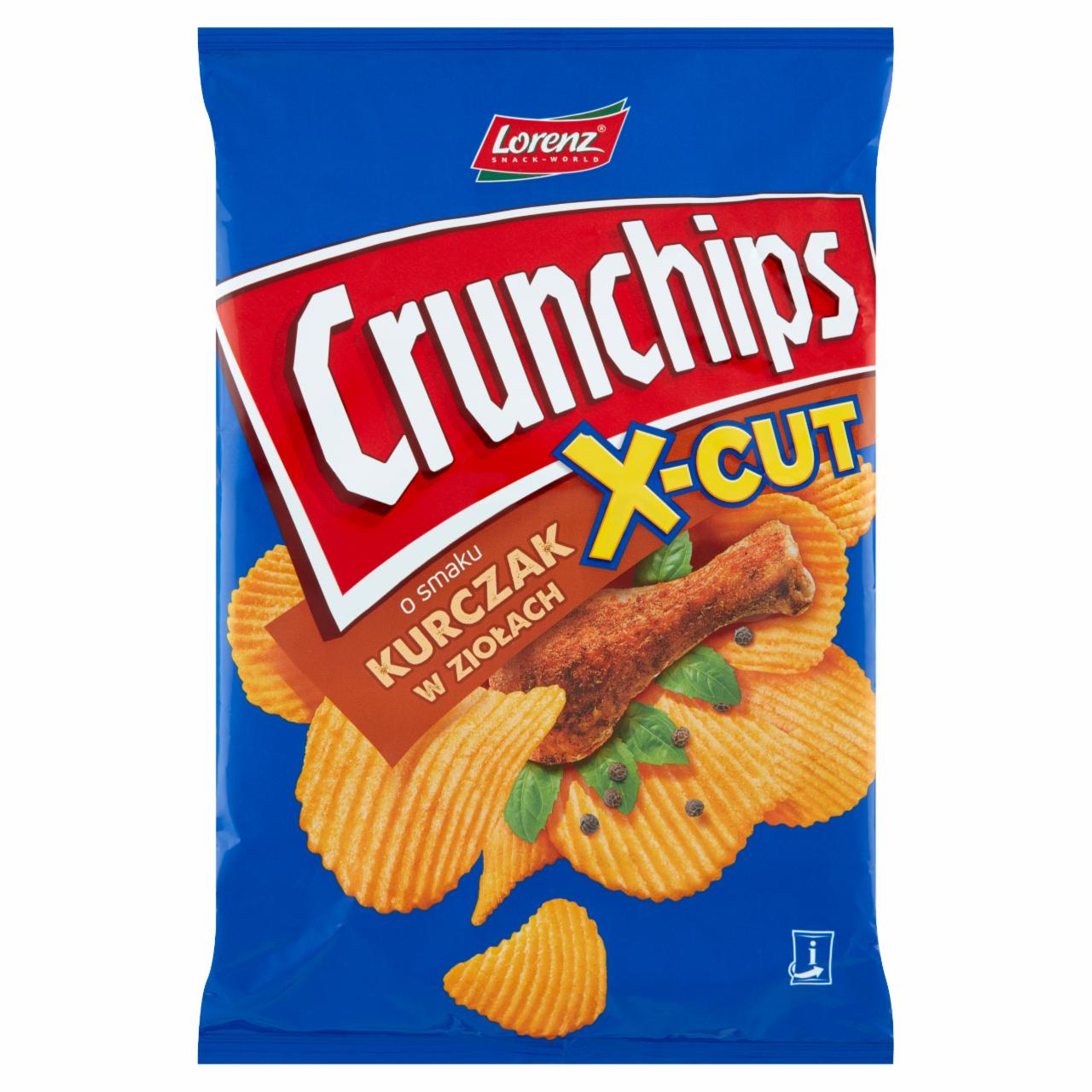 Zdjęcia - Crunchips X-Cut Chipsy ziemniaczane kurczak w ziołach 140 g