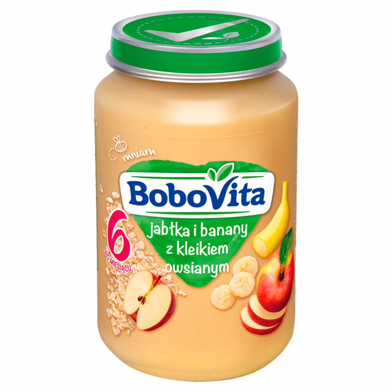Zdjęcia - BoboVita Jabłka i banany z kaszką owsianą po 6 miesiącu 190 g