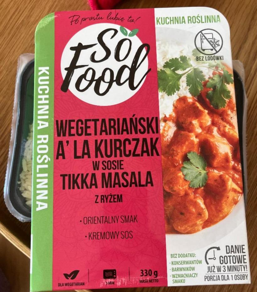 Zdjęcia - Wegetariański a'la kurczak w sosie Tikka Masala z ryżem So Food