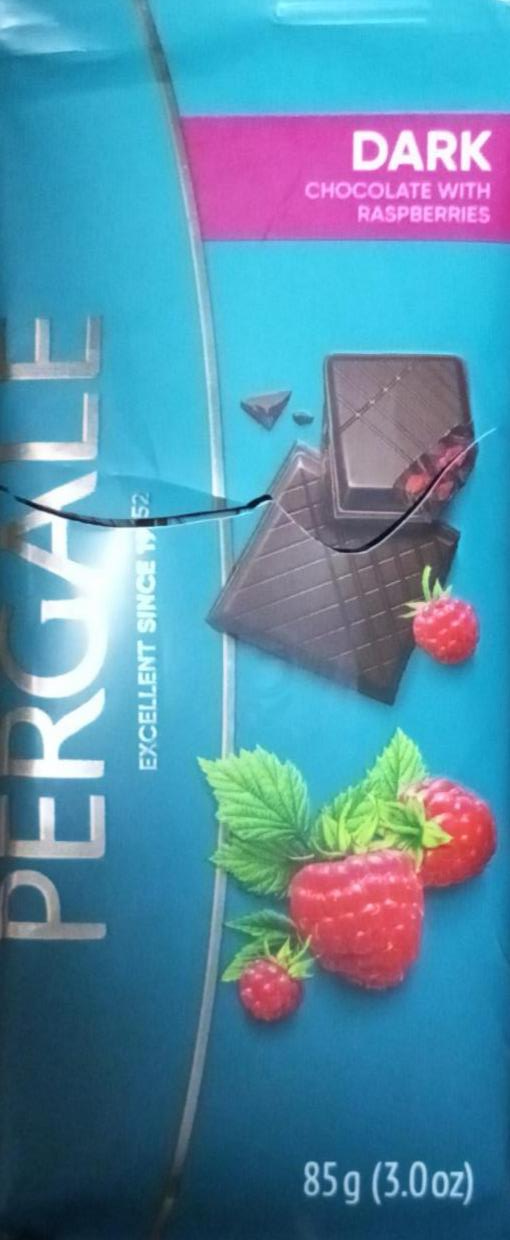 Zdjęcia - Dark chocolate with raspberries Pergale