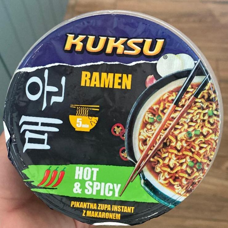 Zdjęcia - Ramen pikantna zupa instant z makaronem Hot & Spicy Kuksu